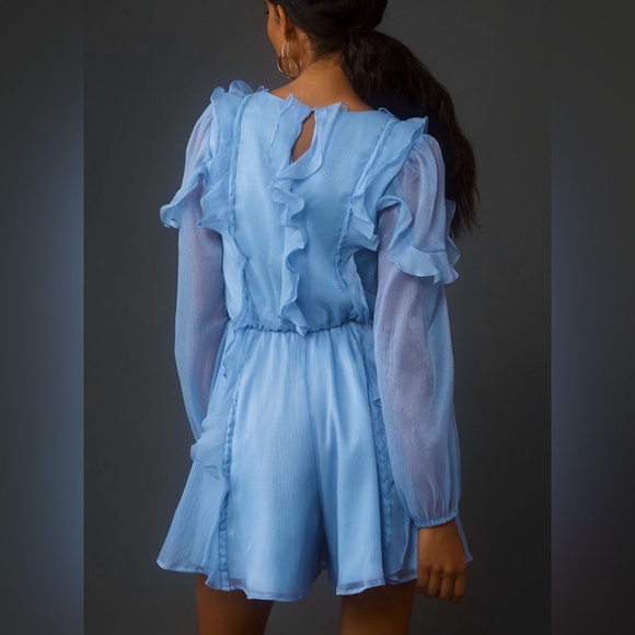 ANTHROPOLOGIE Hutch Long Sleeve Frilled Romper - Picture 3 of 10